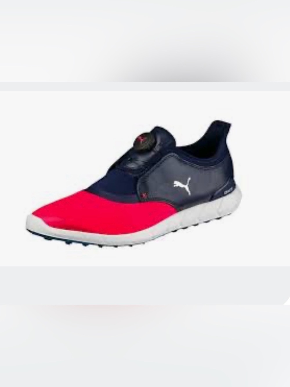 Puma Ignite Spikeless Sport Disc Blue/Red Colorblock golf sneakers 10.5 summer